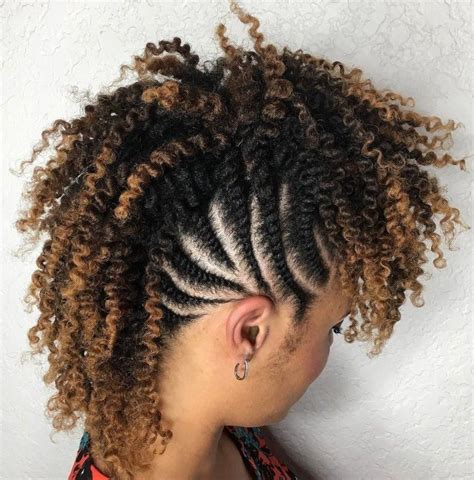 mohawk with braids and curls